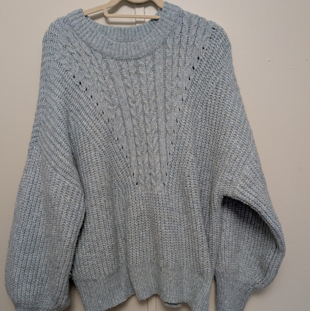 Sonoma Light Sky Grey Blue Sonoma Women's Sweater- Sz XXL